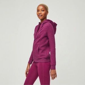 NIB Figs essential hoodie in dark magenta